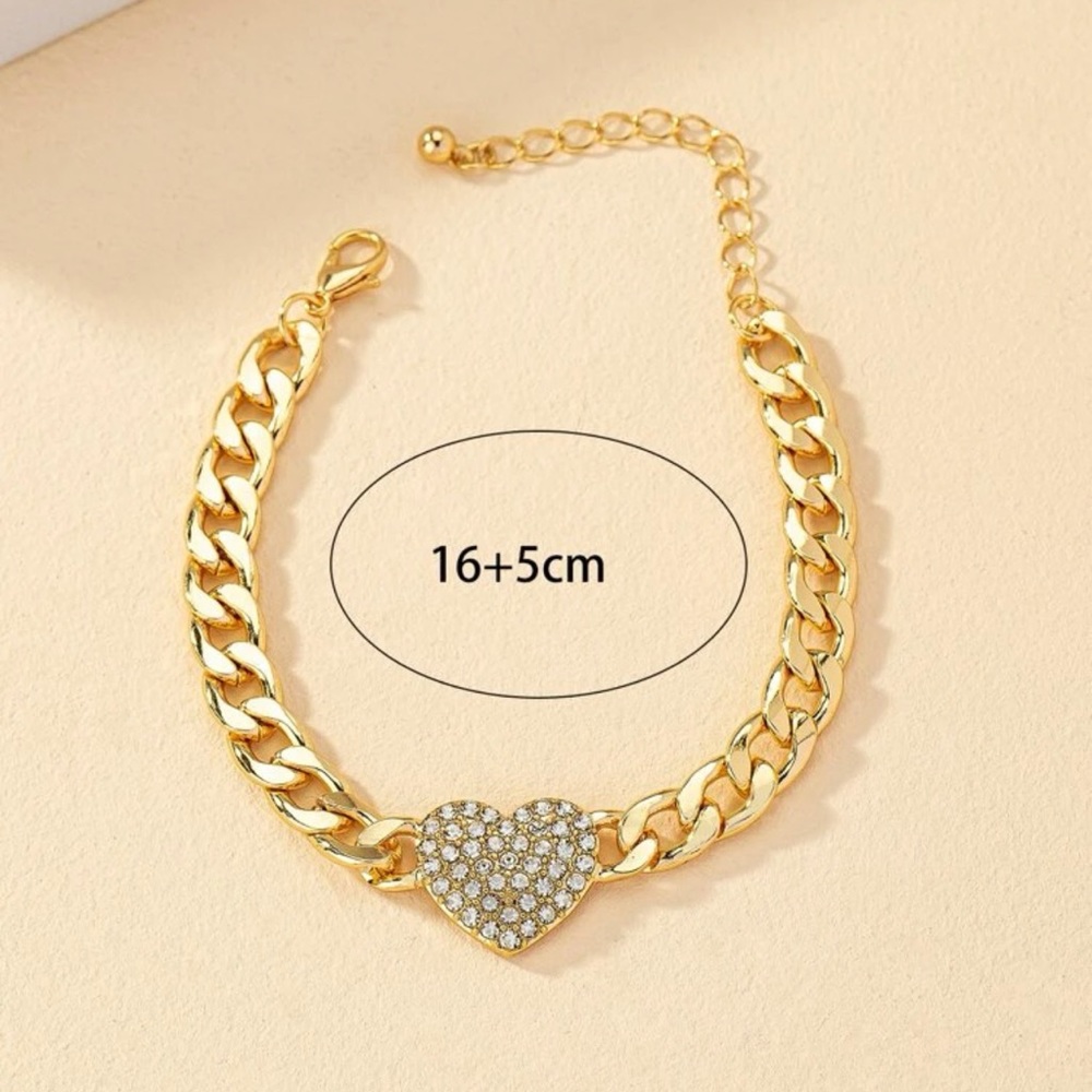 Rhinestone Heart Decor Bracelet Gift - Picture 4 of 4